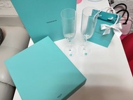 下殺！＠專櫃正品Tiffany&amp;Co 真品頂級水晶香檳對杯組