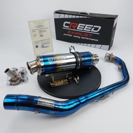 knalpot racing Creed Exhaust Original suara ngebass padat adem cocok utk vixion satria fu sonic gsx 