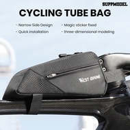 [SM]Bicycle Top Tube Bag Non-slip Fixing Large Capacity Triangle Organizer Bag Bike Front Bag with Fastener Strap Bicycle Frame Pouch for MTB Road Bike Tricycle Scooter