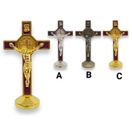 Classic 9cm Mini Benedict Sitting Cross - Sitting Cross - Benedict Car Cross - Table Cross