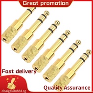 Quarter Inch Adapter, 6.35mm (1/4 Inch) Male to 3.5mm (1/8 Inch) Female Headphone Jack Plug, Gold 6 