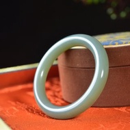 天然和田玉且末藍手鐲 圈口56.67mm 玉質細膩溫潤