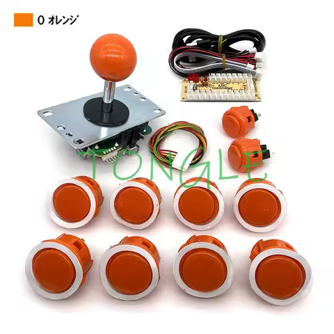 Original SANWA Arcade Game Joystick JLF-TP-8YT + OBSF-30 Push Button DIY Kit Zero Delay USB Encoder 