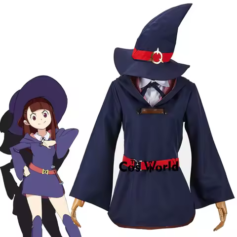 Little Witch Atsuko Akko Kagari Halloween Outfits Customize Anime Cosplay Costumes