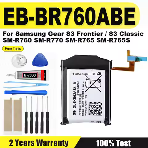 380mAh Watch EB-BR760ABE Battery For Samsung Gear S3 Frontier / S3 Classic EB-BR760A SM-R760 SM-R770