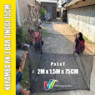 Ready-to-use net fish cage 3-BarRK size 2M x 1.5m x 75cm