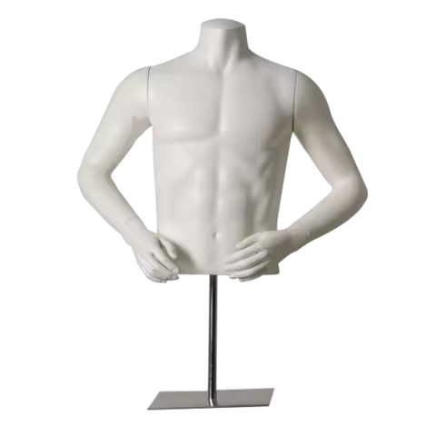 Window Display Half Body Male Torso Mannequin With Arms 2021 Good Quality High Grade Fiberglass Men 