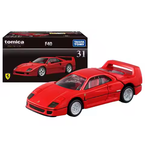 Original TAKARA TOMY Tomica Premium No.31 Ferrari F40 1/62 Diecast Alloy Sports Car Model 131847 Off