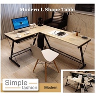 Home L Shape Office Table Working desk Modern Style | L Shape Table Study | Meja Belajar