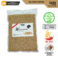 Orispice 1kg 100% Pure Sarawak White Pepper Peppercorn Vacumm Pack / Berry / Lada Putih Biji / Sulah / 砂拉越纯真白胡椒粒 真空包装