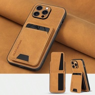 Luxury PU Leather Card Bag Phone Case Compatible With IPhone 16/16e/15/15promax/14plus/13pro/12/11/X
