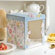 Translucent birthday cake box packaging box 6 6 inch 8 inch net red baking cake packaging box can be