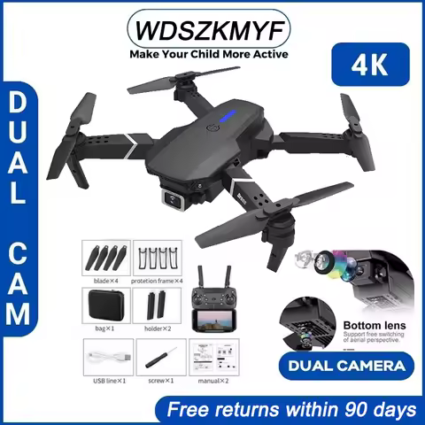 Drone E88 RC Quadcopter Foldable Portable 5G WiFi FPV Drones With 4K HD Camera Altitude Hold Mode fo