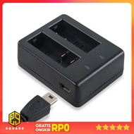 GREYSKY Dual Battery Charger SJCAM SJ4000 SJ5000 SJ6000 M10 - AX-SJ4000C Original 99 Square