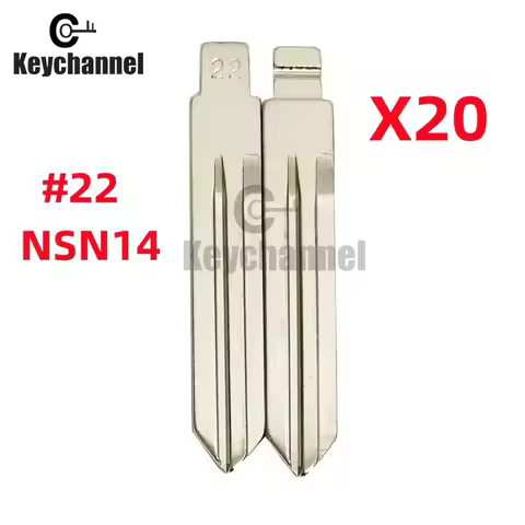 Keychannel 20PCS NSN14 KD Key Blade 22# Car Key Blank for KEYDIY Xhorse Remote for Nissan Juke Tiida