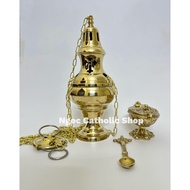 Smooth Church Incense Burner (With Incense Holder) - Ngoc Catholic Shop