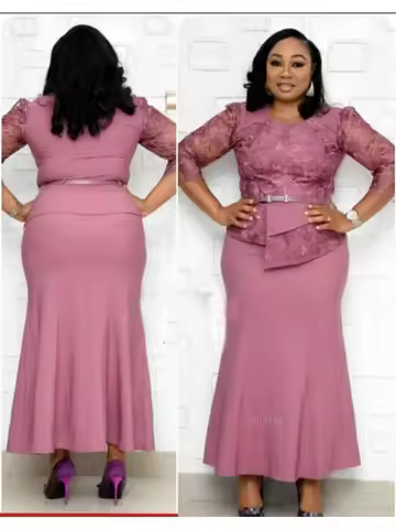 2XL-6XL Plus Size Christmas Dress African Dresses For Women Clothing Winter Dashiki Robe Femme Party