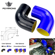 PY-51mm/63mm/76mm/51mm to 63mm/63mm 76mm 90 Degree 45 Elbow Reduce Silicone Hose Pipe Black Blue