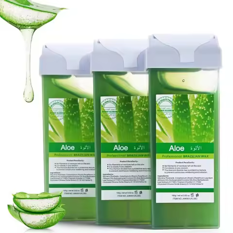 2026 3-in-1 Roll on Waxing Kit with Cartridges Strips Soft Wax Heater Hair Removal Wax / Wax Strips 