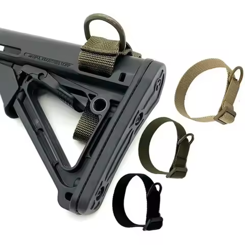 Multifunction Airsoft Tactical ButtStock Sling Adapter Rifle Stock Gun Strap Rope Strapping Belt Mou