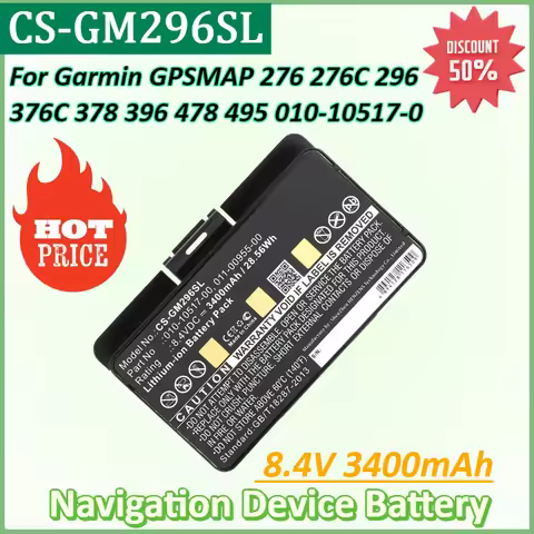 New GM296SL 8.4V 3400mAh Battery for Garmin GPSMAP 276 276C 296 376 376C 378 396 478 495 010-10517-0