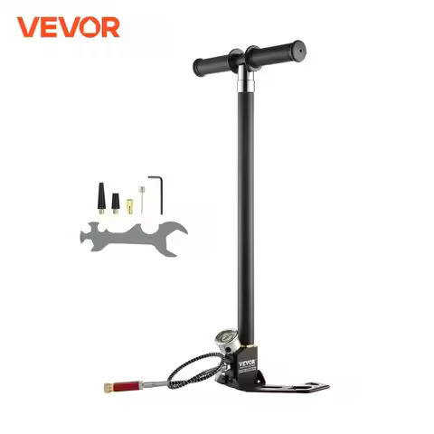 VEVOR PCP Hand Pump 4 Stage 30Mpa 4500PSI High Pressure PCP Air Rifile Filling Stirrup Pump for Airg