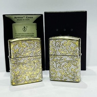 ZIPPO ARMOR AABESQUE 5 SIDESSILVER GOLD LIMITED EDITION - GHOSTORE7