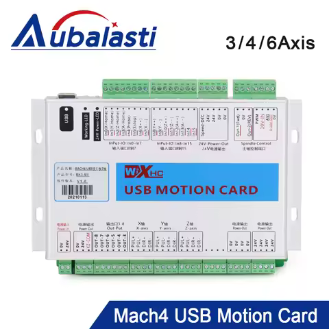 XHC Mach4 USB Breakout Board 3 4 6 Axis USB Motion Control Card 2000KHz Support Windows7 10 for CNC 