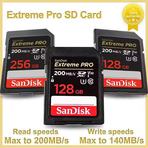SD Card Extreme PRO Memory Card High Speed up to 200MB/s U3 4K UHD Video C10 V30 SDHC / SDXC UHS-I O