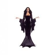 Halloween Gothic Witch Bat Costume - Masquerade Party Long Skirt Outfit