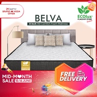 (FREE SHIPPING) ECOlux - Belva 6 Inch / 8 Inch | HD Comfort Foam Mattress | Best Selling Mattress | Tilam | 3 Years Warranty