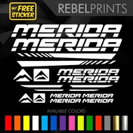 MERIDA Bike Frame Sticker Decals Vinyl for Mountain Bike and Road Bike and Fixie