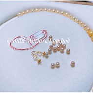 Akoya 3mm Mini Stud Akoya rhodium tie anti-rust gold plated - Mini Pearl Stud Earrings 3mm Akoya