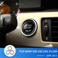 Real Carbon Fiber Car Engine Start Stop Button Ring Decorative Sticker For BMW E90 E92 E93 Z4 E89 Car Decal Interior Accessories