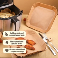 Disposable Paper Liner Square 250Pcs for 5 to 8 Qt Air Fryer Baskets, Non-stick Oil-proof Parchment 