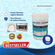 TCCA 90% TABLET CHLORINE CHINA - KLORIN - 1KG - SWIMMING POOL TABLET CHLORINE - NEZOD POOLS