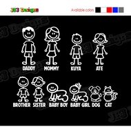FAMILY STICKER CUSTOMIZED NAME Cutout sticker