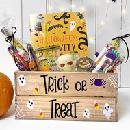 ，Ornament Center Halloween Wooden Dessert Box Decoration Candy Box Festival，Storage Box Candy Home D