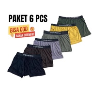 paket 6 pcs celana dalam boxer sot pria dewasa baham adem nyaman sempak laki laki