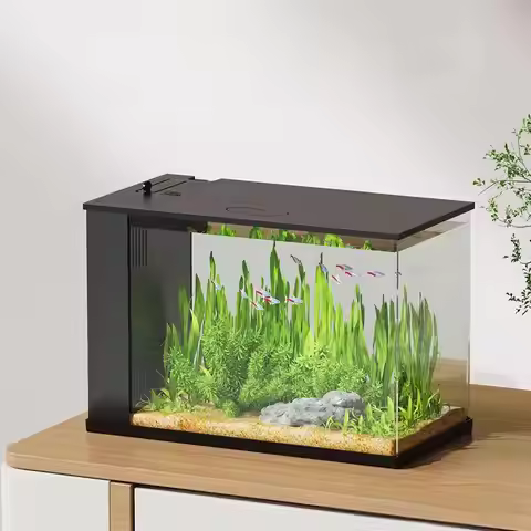 Ultra-clear Glass Fish Aquarium Saltwater Aquarium Smart Aquarium, Small Aquarium, Fish Tank Order w