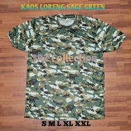 Sage Green Camouflage T-Shirt Latest Indonesian Army Camouflage T-Shirt/ baju t shirt lelaki baju le