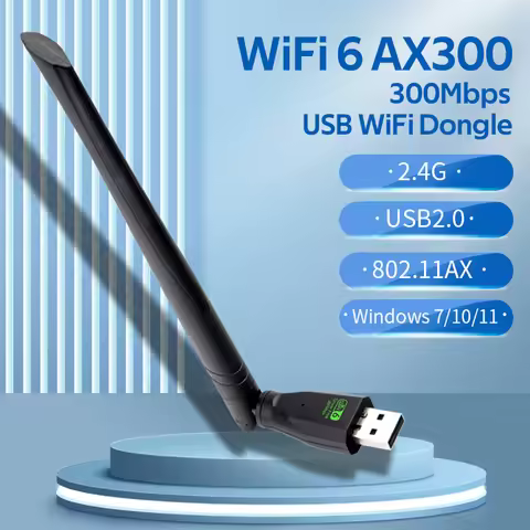 WIFI 6 802.11ax USB WiFi Dongle Wireless Adapter Network Card 2.4GHz 5BDI Antenna For PC Laptop Wind