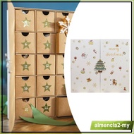 [AlmenclafdMY] Christmas Countdown Calendar Gift Box 24 Days Countdown to Christmas Ornament