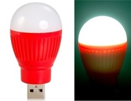 Ball Bulb Shaped USB Powered Mini LED Night Light (Red)