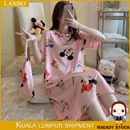 LANBO SizeM-XXL Baju Tidur mickey Women s pyjamas Plus Size Dress Pyjamas Sleepwear Pajamas Nightwear