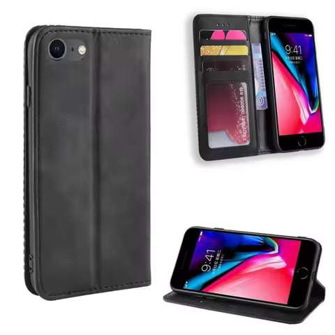 For Apple iPhone SE 3 5G Case Luxury Flip PU Leather Wallet Magnetic Adsorption Case For Apple iPhon