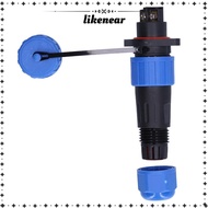 LIKENEAR Aviation Plug Socket, Flanged LP16 Waterproof Connector, Aviation Socket Heavy Duty Solderl