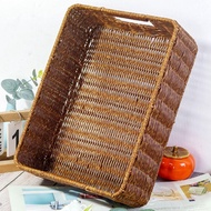 MASMETO Fruit Tray Sundries Organizer, Breathable 7 Styles Handwoven Bread Storage Basket,  Portable