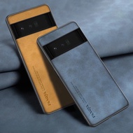 Google Pixel 6 / Pixel 6 Pro Shockproof PU Vintage Leather Hybrid Bumper Case Cover