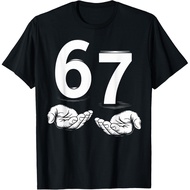 Funny Six Seven 6 7 Meme Gen Alpha Slang 6 7 Hands T-Shirt Unisex T-Shirt
